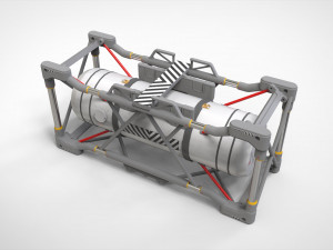 Sci fi container 3 Model 3D