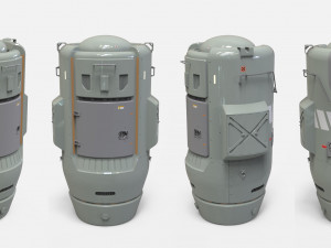 Sci fi container 3 Model 3D