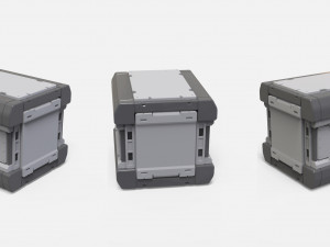 Sci fi container 3 Model 3D