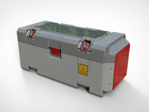 Sci fi container 3 Model 3D