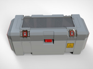 Sci fi container 3 Model 3D