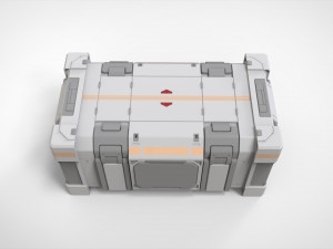 Sci fi container 3 Model 3D