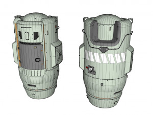 Sci fi container 3 Model 3D