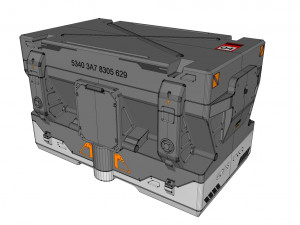 Sci fi container 3 Model 3D