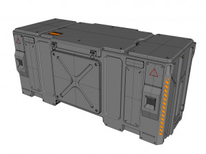 Sci fi container 3 Model 3D