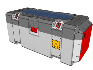 Sci fi container 3 Model 3D