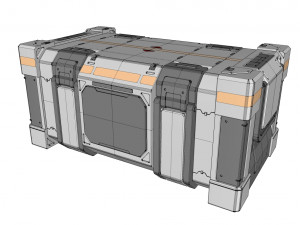 Sci fi container 3 Model 3D