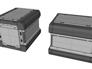 Sci fi container 3 Model 3D