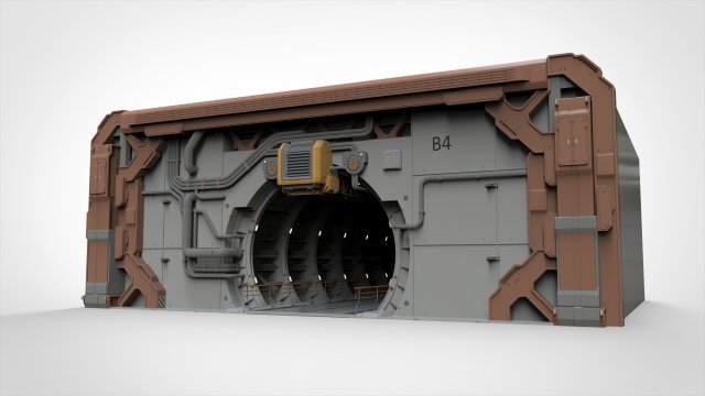 Sci-fi architecture 4 3D 모델 .c4d .max .obj .3ds .fbx .stl .blend 