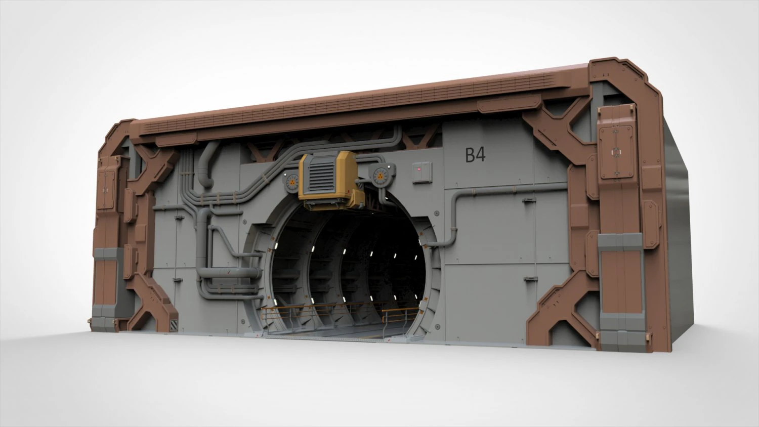 Sci-fi architecture 4 3D Model .c4d .max .obj .3ds .fbx .stl .blend 