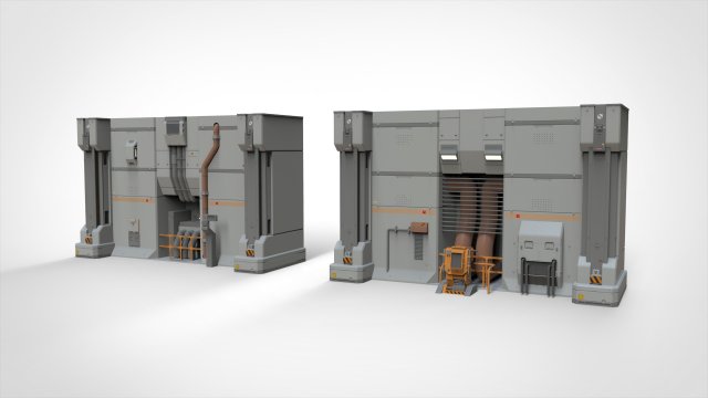 Sci fi modular environment 11 3D मॉडल .c4d .max .obj .3ds .fbx .stl .blend 