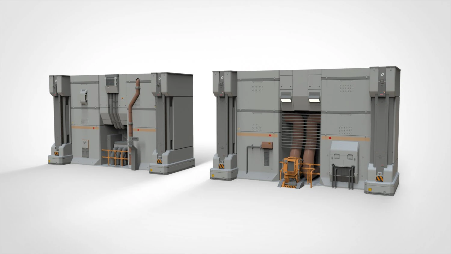 Sci fi modular environment 11 3D Model .c4d .max .obj .3ds .fbx .stl .blend