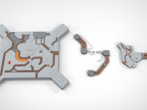 Sci-fi architecture kitbash 31 3D Модель