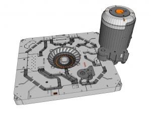 Kitbash de arquitetura de fic&ccedil;&atilde;o cient&iacute;fica 31 Modelo 3D