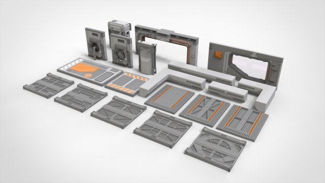 Sci-fi architecture kitbash 32 3D 模型 .c4d .max .obj .3ds .fbx .stl .blend 