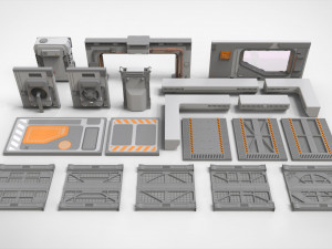 Sci-fi architecture kitbash 32 3D 模型