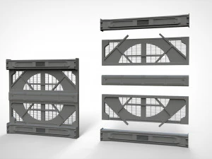 Sci-fi architecture kitbash 32 3D Model