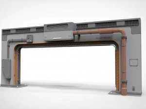 Sci-fi architecture kitbash 32 3D Model