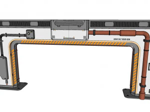 Sci-fi architecture kitbash 32 3D Model