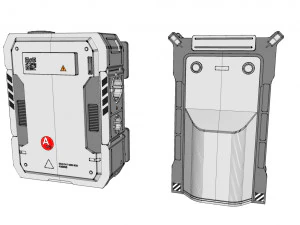 Sci-fi architecture kitbash 32 3D Model