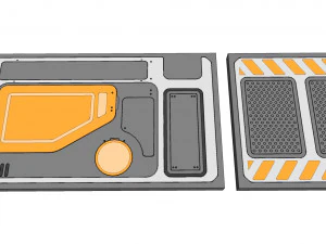 Sci-fi architecture kitbash 32 3D Model