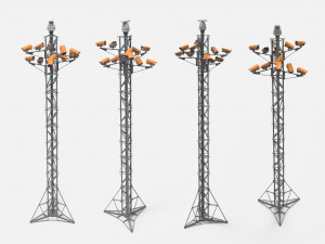 Sci fi video surveillance mast 3D Model
