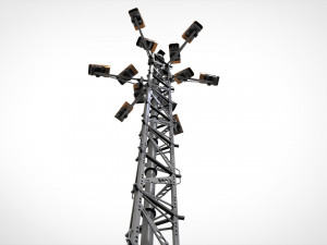 Sci fi video surveillance mast 3D Model