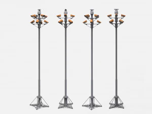 Sci fi video surveillance mast 3D Model