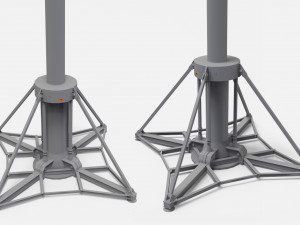 Sci fi video surveillance mast 3D Model