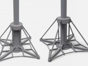 Sci fi video surveillance mast 3D Model