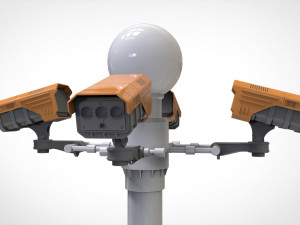 Sci fi video surveillance mast 3D Model