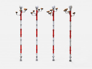 Sci fi video surveillance mast 3D Model
