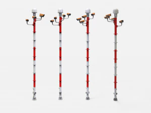 Sci fi video surveillance mast 3D Model