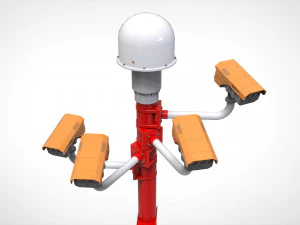 Sci fi video surveillance mast 3D Model
