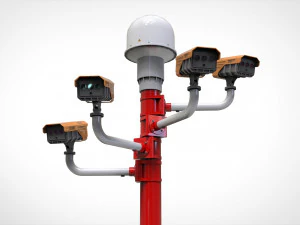 Sci fi video surveillance mast 3D Model