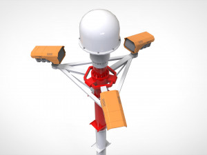 Sci fi video surveillance mast 3D Model