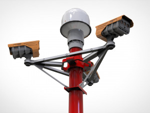 Sci fi video surveillance mast 3D Model