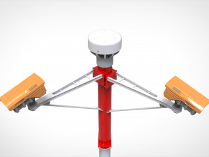 Sci fi video surveillance mast 3D Model