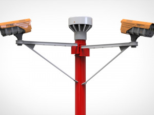 Sci fi video surveillance mast 3D Model