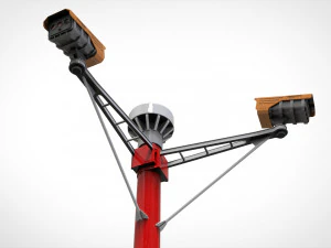 Sci fi video surveillance mast 3D Model