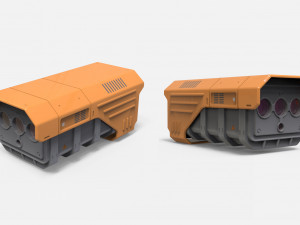 Sci fi video surveillance mast 3D Model