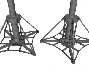 Sci fi video surveillance mast 3D Model
