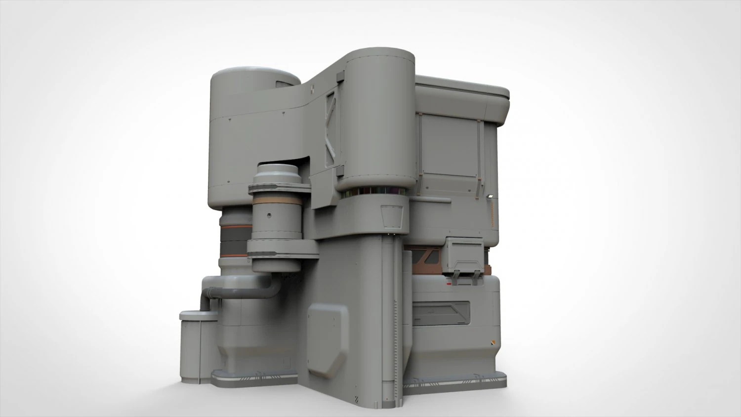 Sci-fi architecture 11 3D Model .c4d .max .obj .3ds .fbx .stl .blend 
