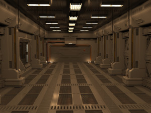 Sci fi corridor 3D Model