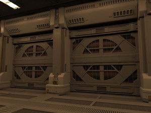 Sci fi corridor Model 3D