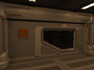 Sci fi corridor Model 3D