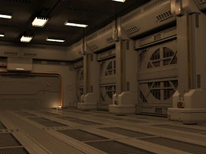 Sci fi corridor 3D Model