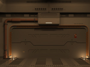 Sci fi corridor Model 3D