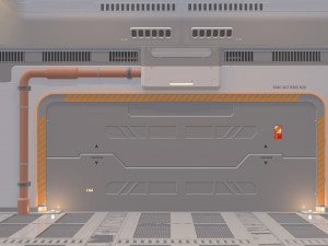 Sci fi corridor Model 3D