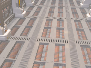 Sci fi corridor Model 3D